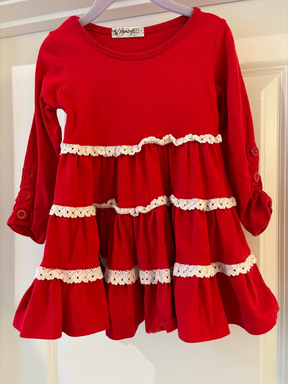 Honeybees Boutique Holiday Red Dress Size 2T